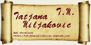 Tatjana Miljaković vizit kartica